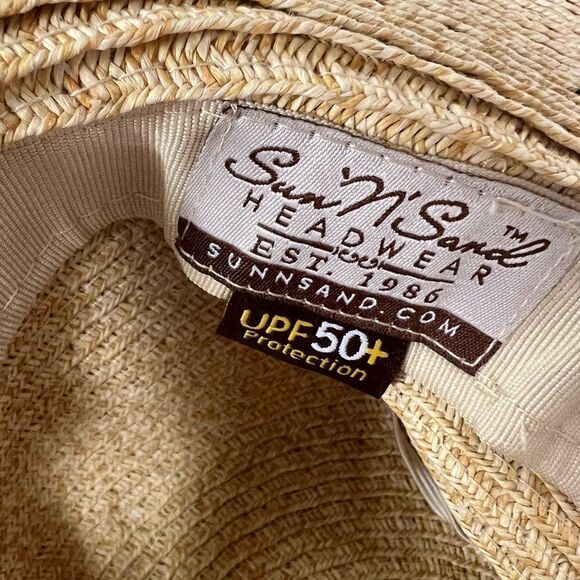 - Sun & Sands straw large brim hat with bow - Picture 4 of 7